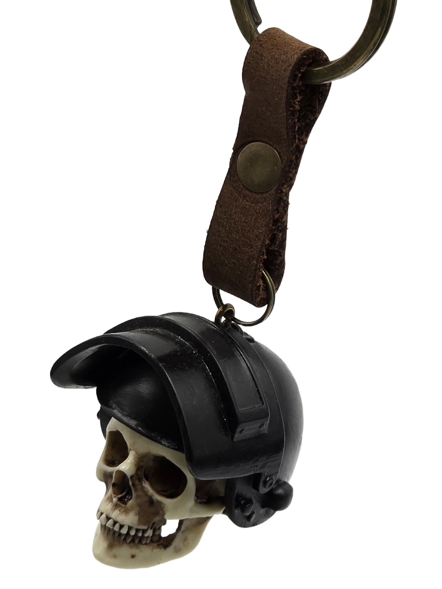 Брелок Череп в Шлеме - фото 2 - rockbunker.ru