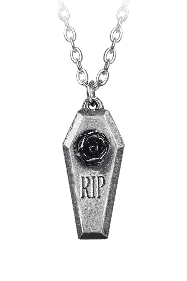 Кулон Alchemy Gothic P881 RIP Rose Coffin - фото 1 - rockbunker.ru