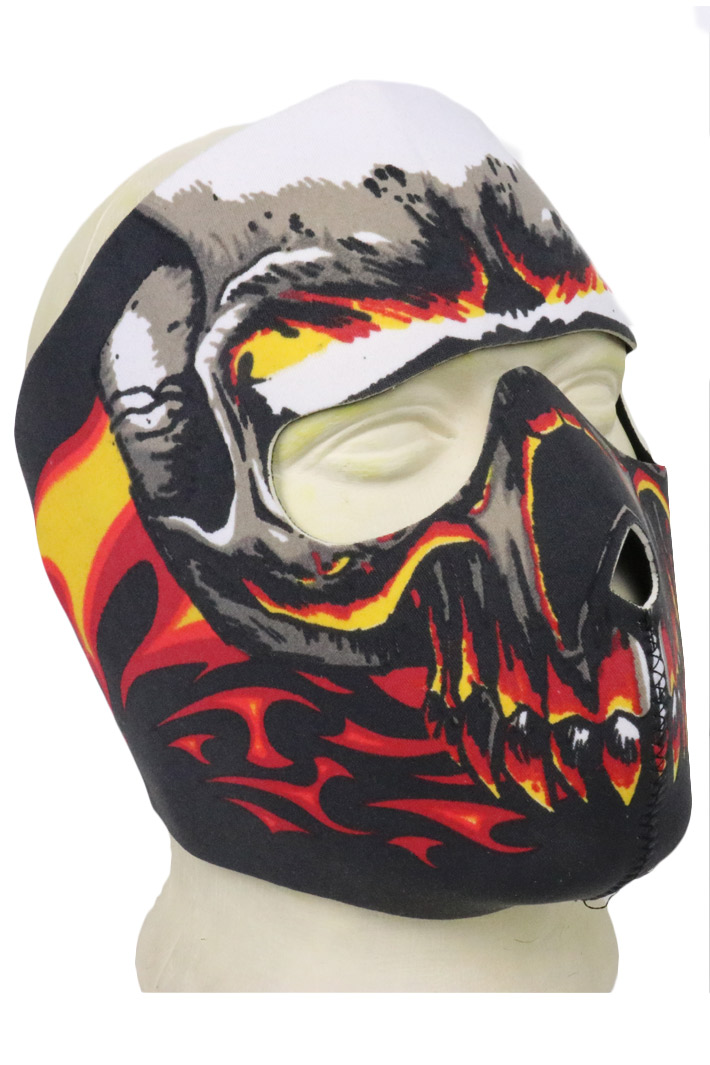 Байкерская маска череп призрачный гонщик на все лицо - фото 1 - rockbunker.ru