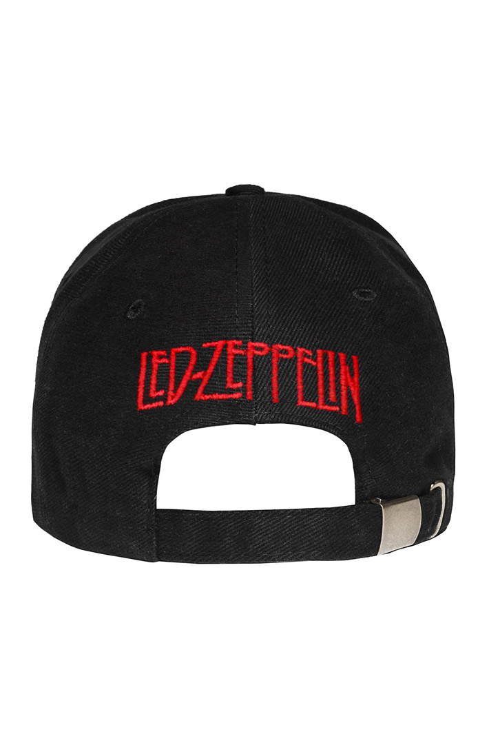 Бейсболка Led Zeppelin с 3D вышивкой красная - фото 3 - rockbunker.ru