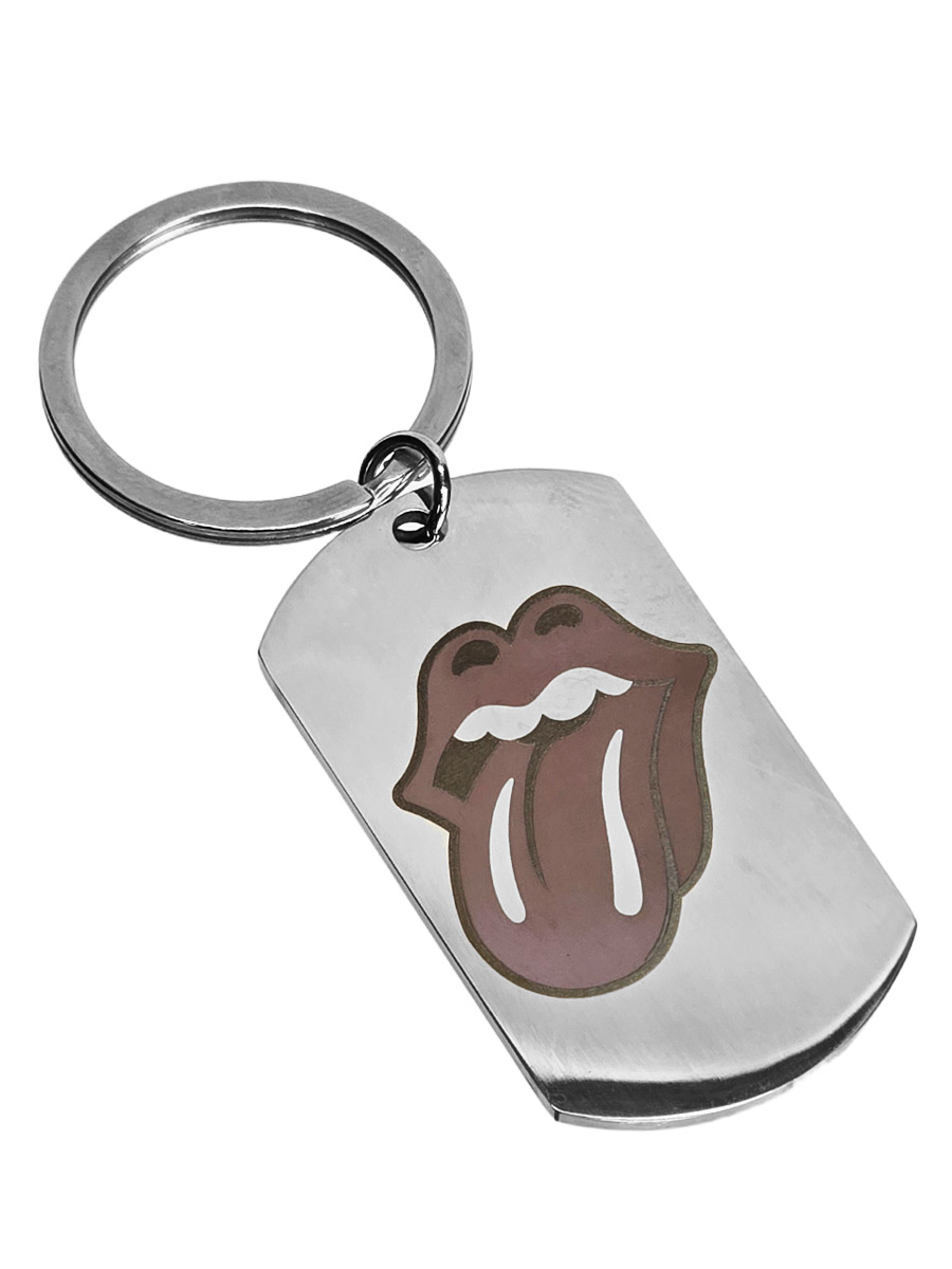 Брелок-жетон RockMerch с гравировкой Rolling Stones - фото 1 - rockbunker.ru