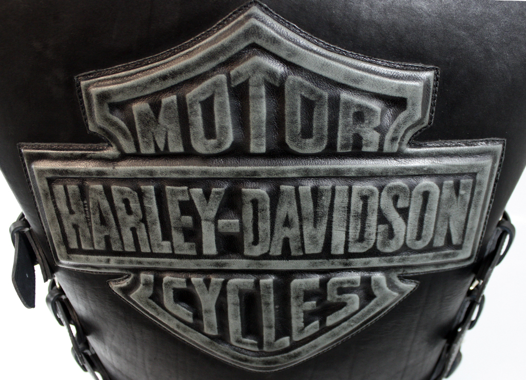 Жилет кожаный броня Harley-Davidson с ремнями - фото 5 - rockbunker.ru