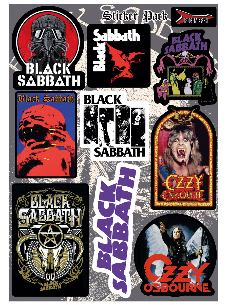 Стикерпак RockMerch Black Sabbath - фото 1 - rockbunker.ru