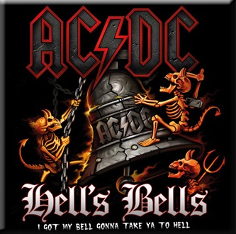 Магнит RockMerch AC DC Hells Bells - фото 1 - rockbunker.ru