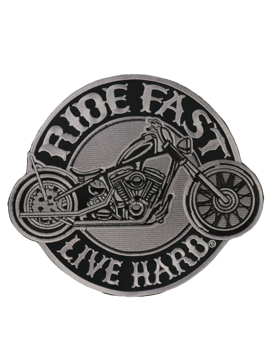 Термонашивка на спину Ride Fast Live Hard - фото 1 - rockbunker.ru