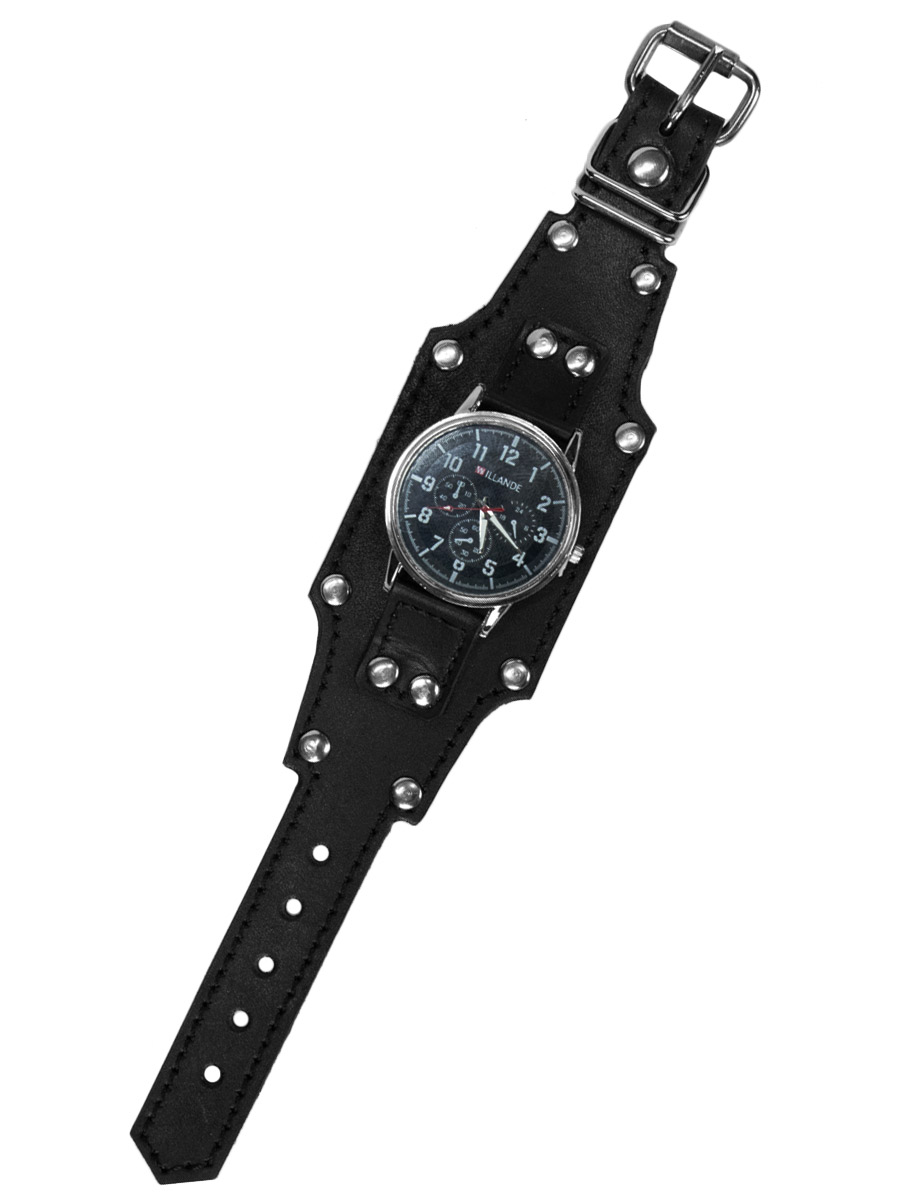 Часы наручные Willande с кожаным браслетом - фото 2 - rockbunker.ru
