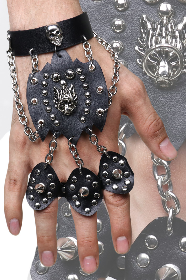 Слэйв-браслет Дракон с большим кольцом SLV078 - купить в интернет-магазинеRockBunker.ru