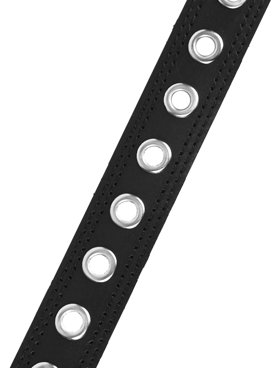 Ремнь кожаный  Один ряд люверсов - фото 2 - rockbunker.ru