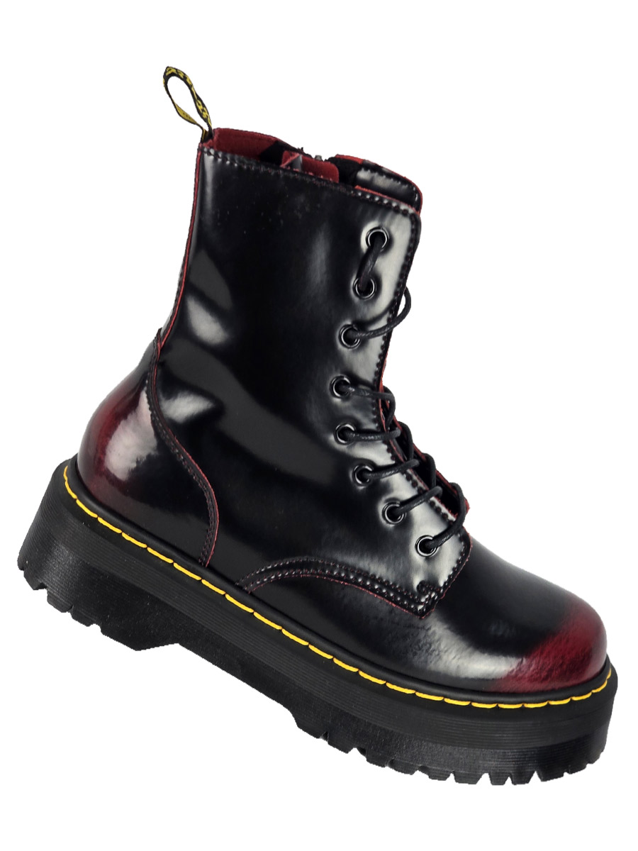 Ботинки Dr Martens 8 блоков Pink-Black - фото 2 - rockbunker.ru