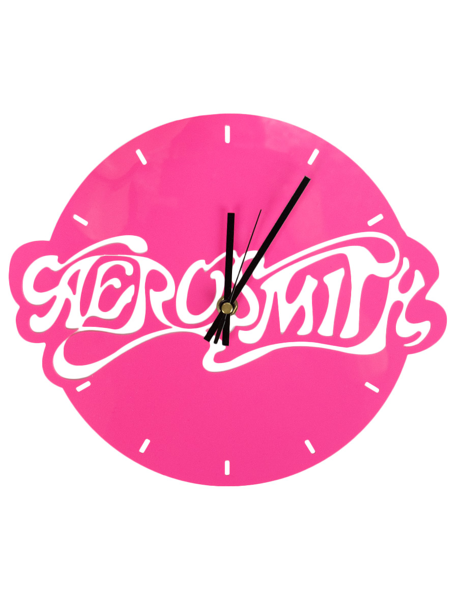 Часы настенные Aerosmith розовые - фото 1 - rockbunker.ru