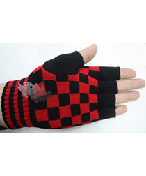 Перчатки без пальцев Джек в клетку - фото 2 - rockbunker.ru
