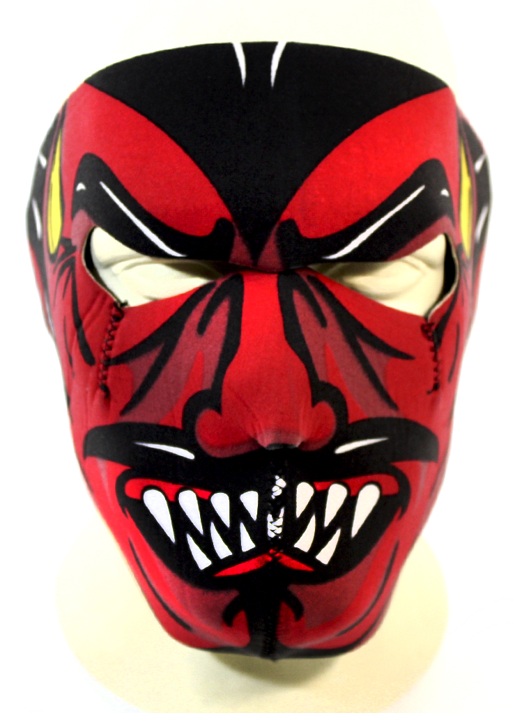 Байкерская маска Дьявол на все лицо - фото 2 - rockbunker.ru