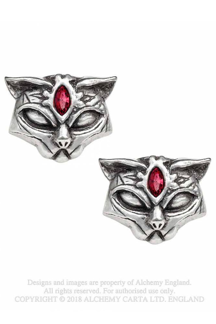 Серьги Alchemy Gothic E406 Sacred Cat - фото 1 - rockbunker.ru