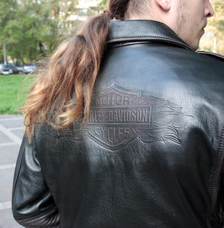 Косуха кожаная мужская HarleyDavidson КС-15 - фото 3 - rockbunker.ru