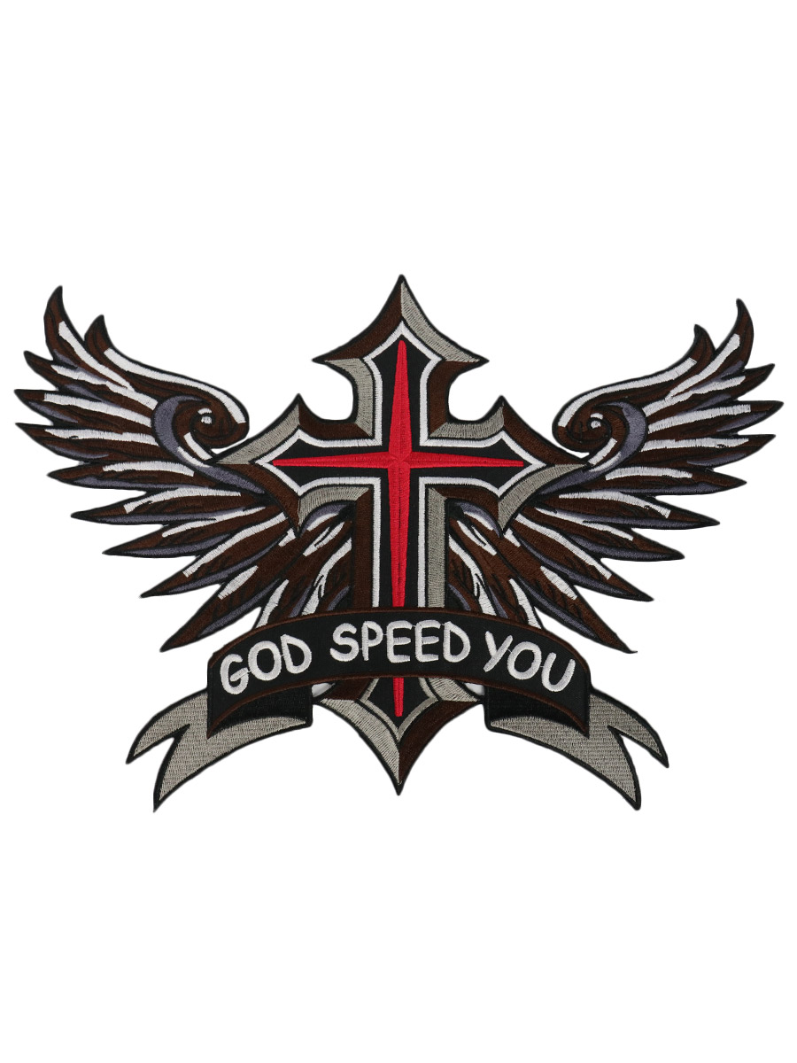 Термонашивка на спину God speed you - фото 1 - rockbunker.ru
