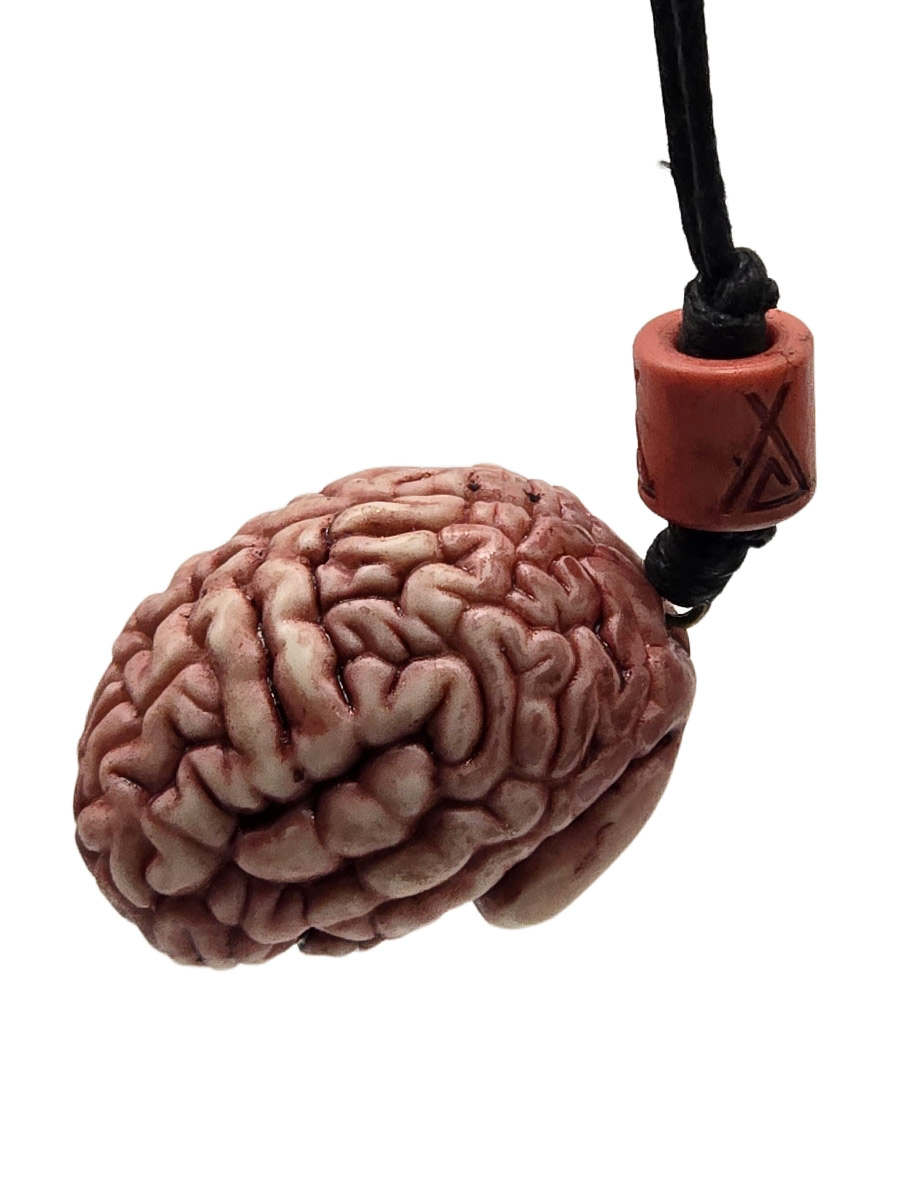Кулон Мозг розовый - фото 2 - rockbunker.ru