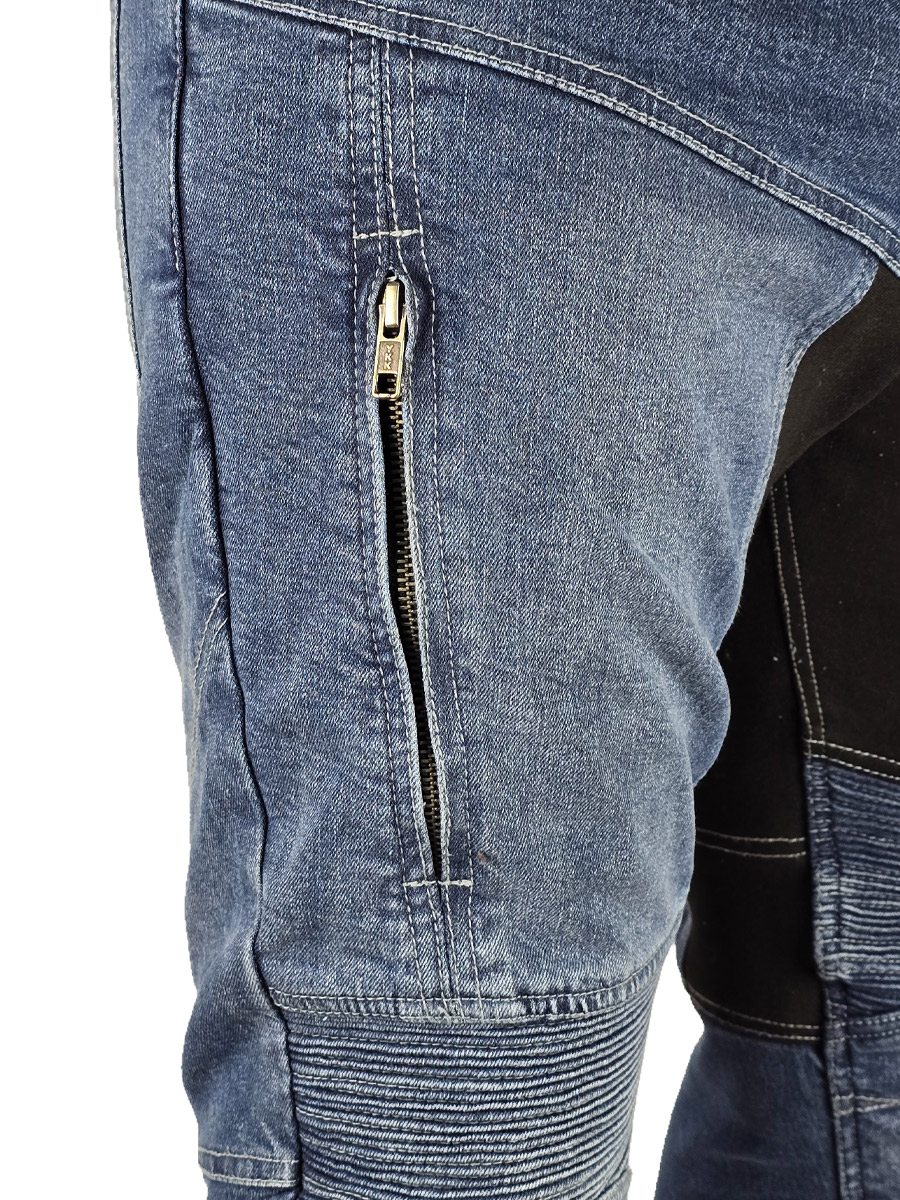 Мотоджинсы Синие - фото 5 - rockbunker.ru