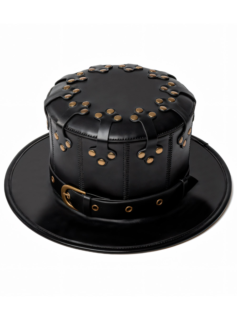 Стимпанк Шляпа c Заклепками - фото 1 - rockbunker.ru