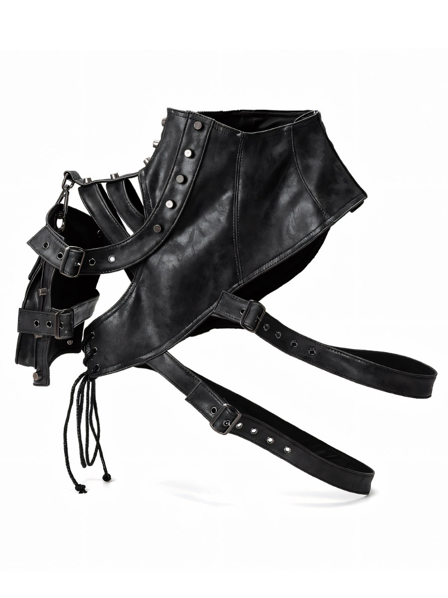 Наплечник Стимпанк Заклепки Серый - фото 1 - rockbunker.ru