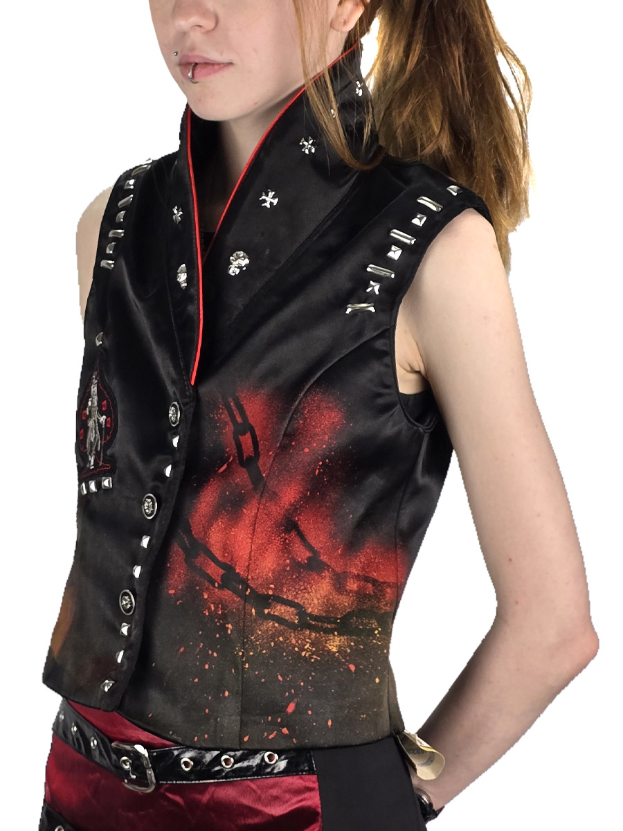 Жилет кастомный Пиковый Туз - фото 3 - rockbunker.ru