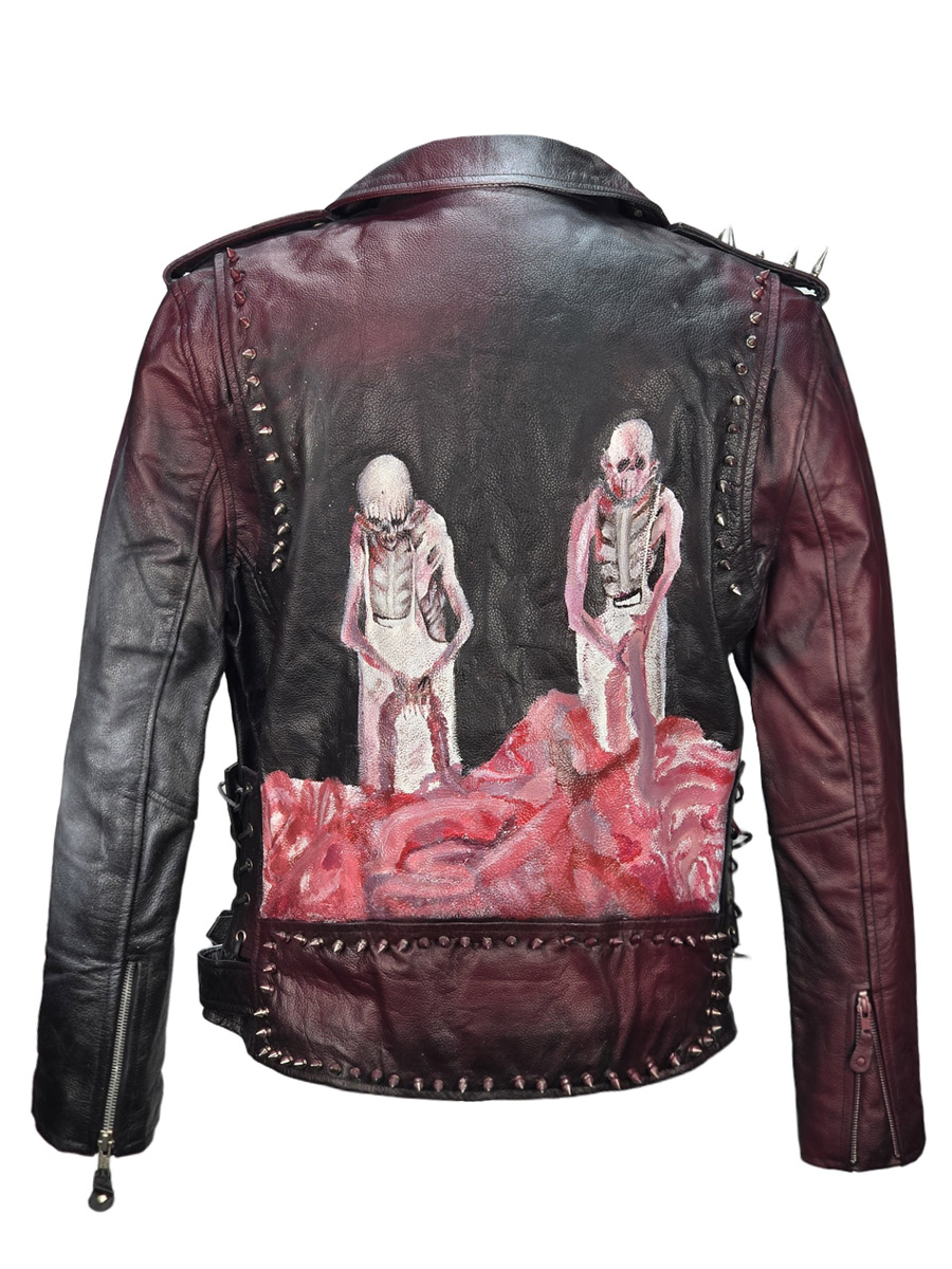 Косуха кожаная кастомная Dead - фото 2 - rockbunker.ru