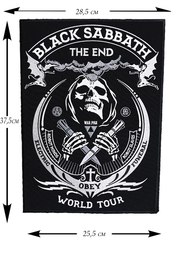 Нашивка с вышивкой Black Sabbath - фото 1 - rockbunker.ru