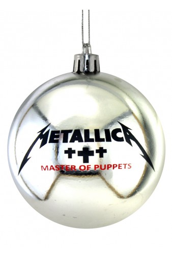 Елочный шар RockMerch Metallica Master of Puppets серебряный - фото 1 - rockbunker.ru
