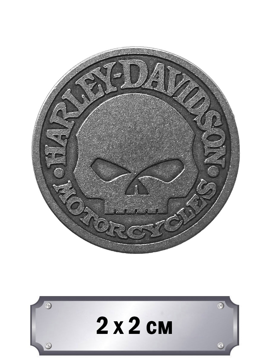 Значок с тиснением Harley Davidson - фото 1 - rockbunker.ru