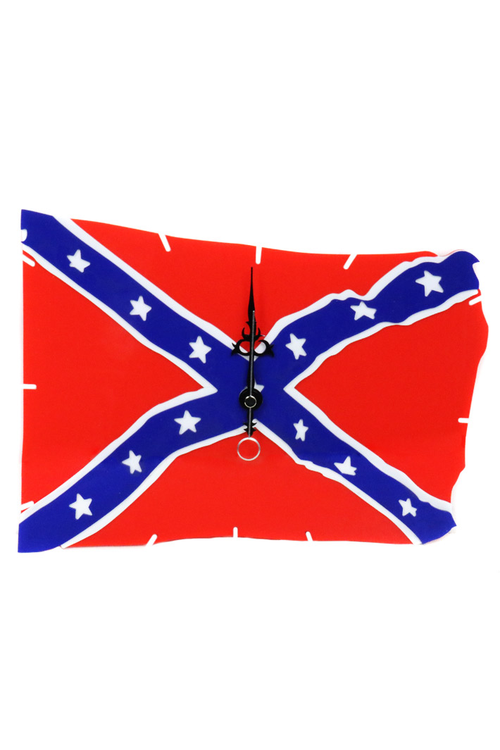 Часы настенные Флаг Конфедерации - фото 1 - rockbunker.ru