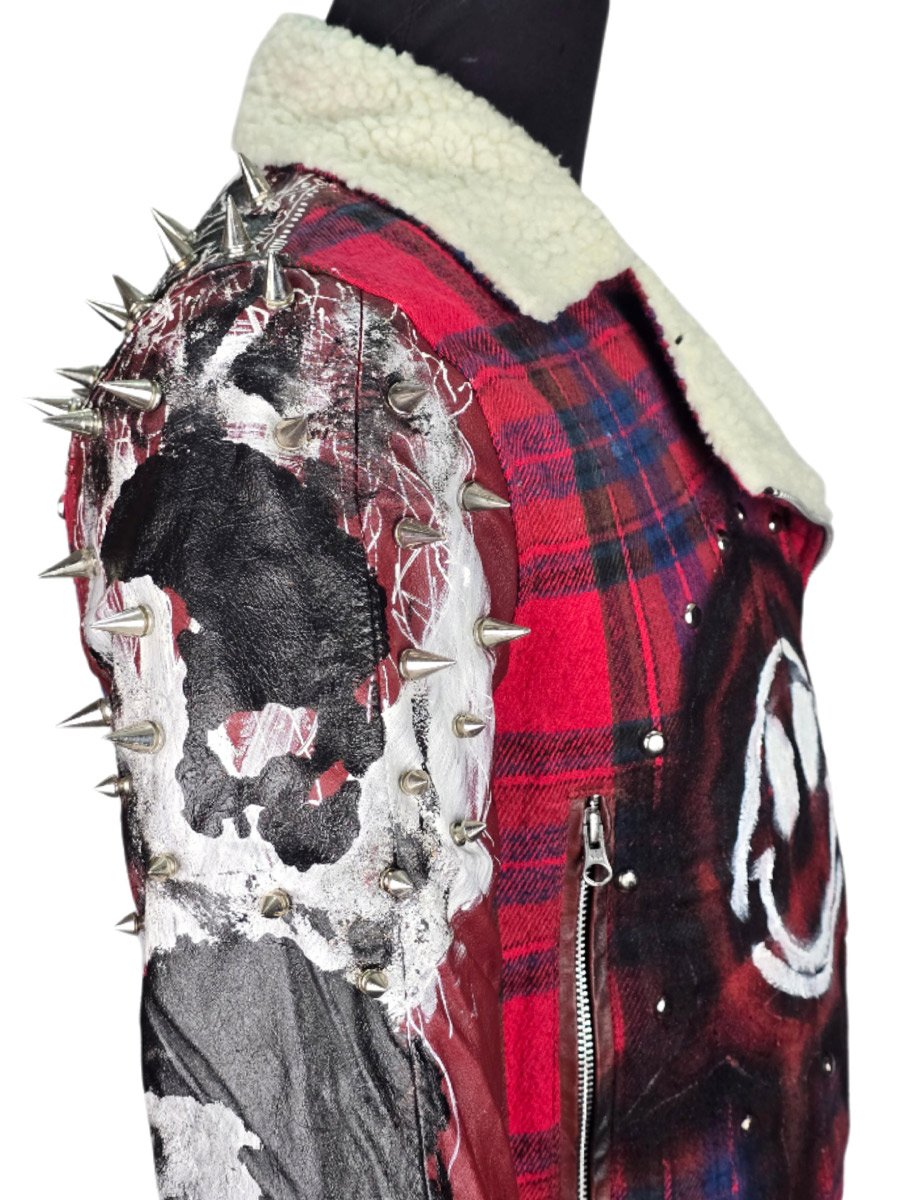 Косуха кастомная клетчатая Smile - фото 3 - rockbunker.ru