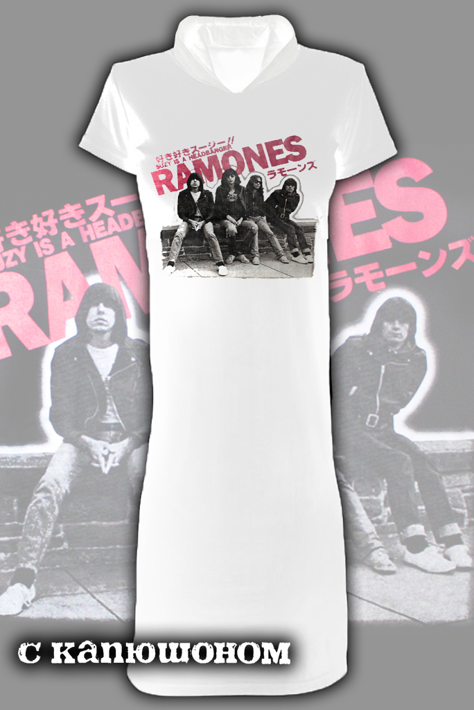 Платье Ramones белое - фото 1 - rockbunker.ru
