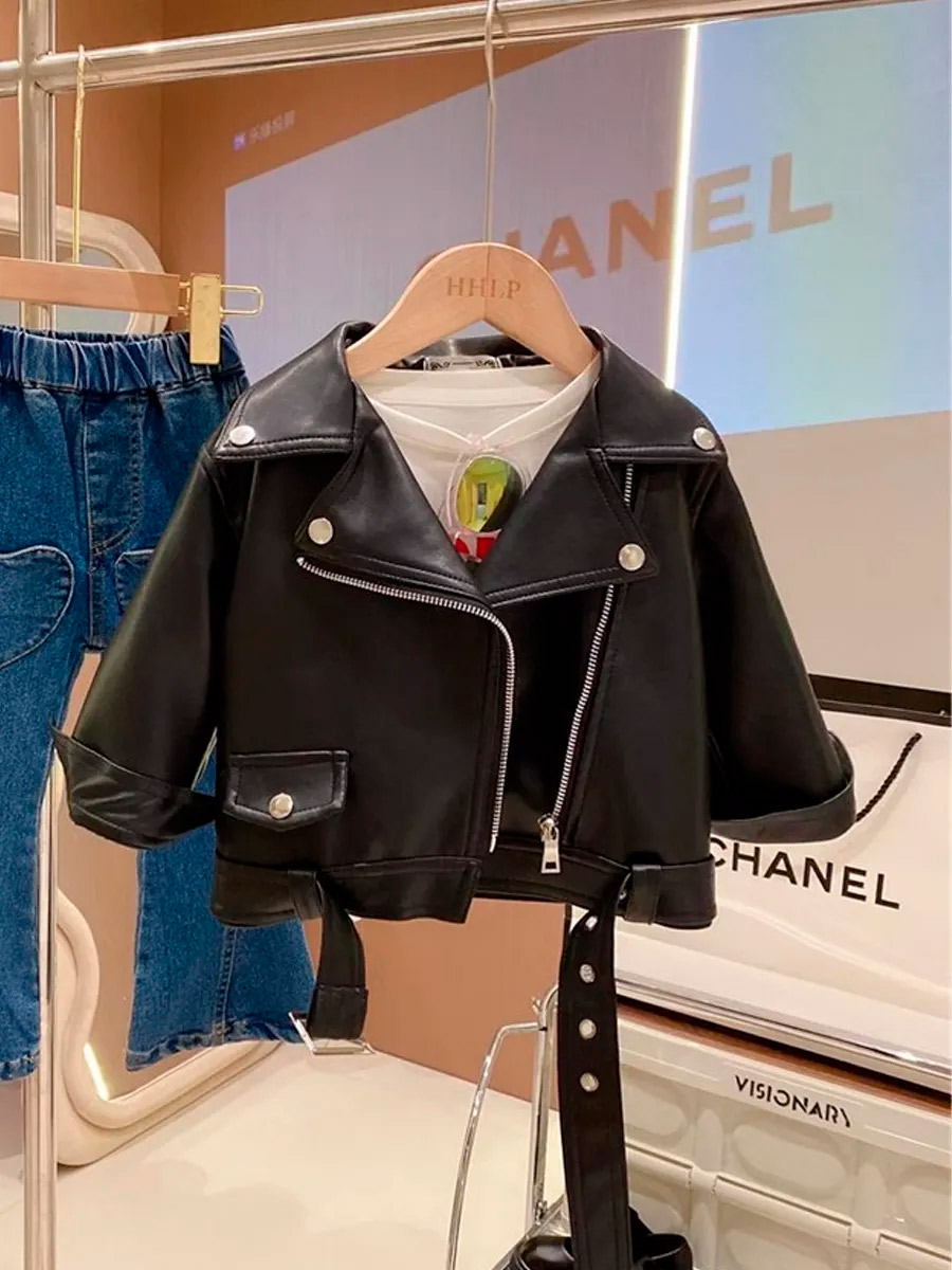 Косуха Детская Черная - фото 1 - rockbunker.ru