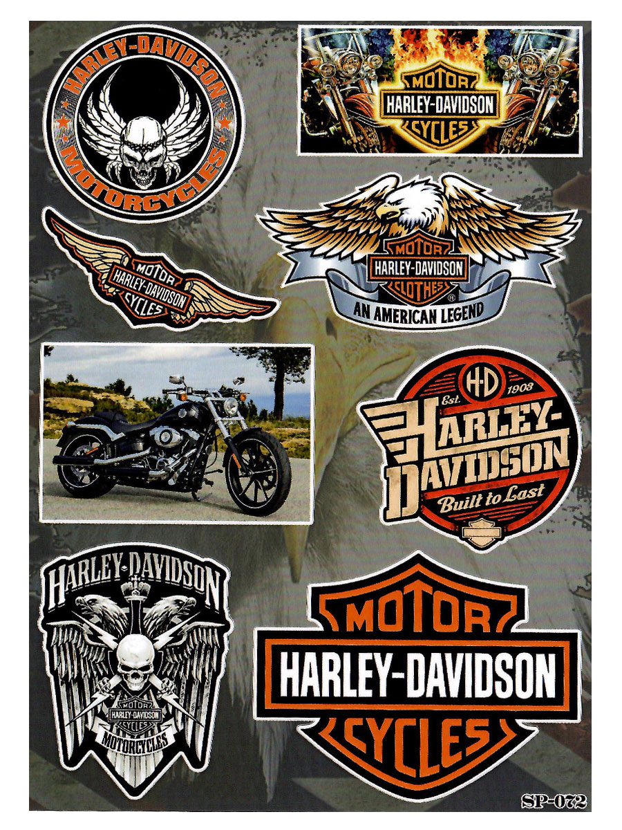 Набор стикеров Harley-Davidson - фото 2 - rockbunker.ru