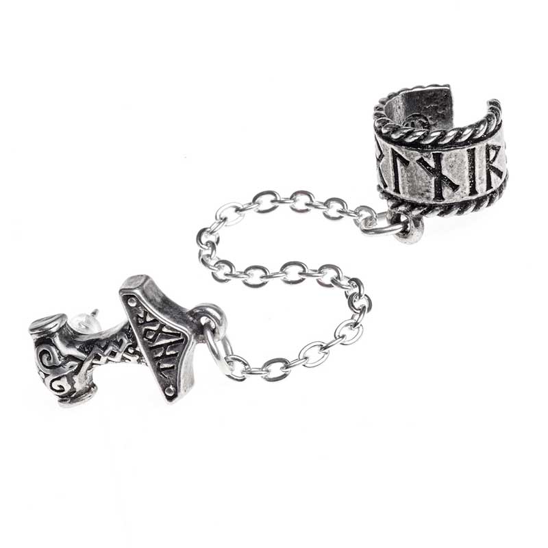 Серьга Alchemy Gothic E381 Thor Donner Ear Cuff - фото 1 - rockbunker.ru