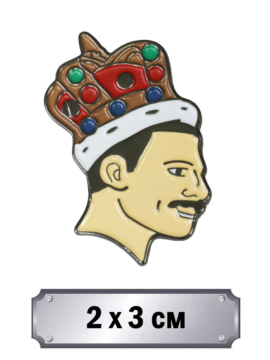 Значок Freddy Mercury - фото 1 - rockbunker.ru