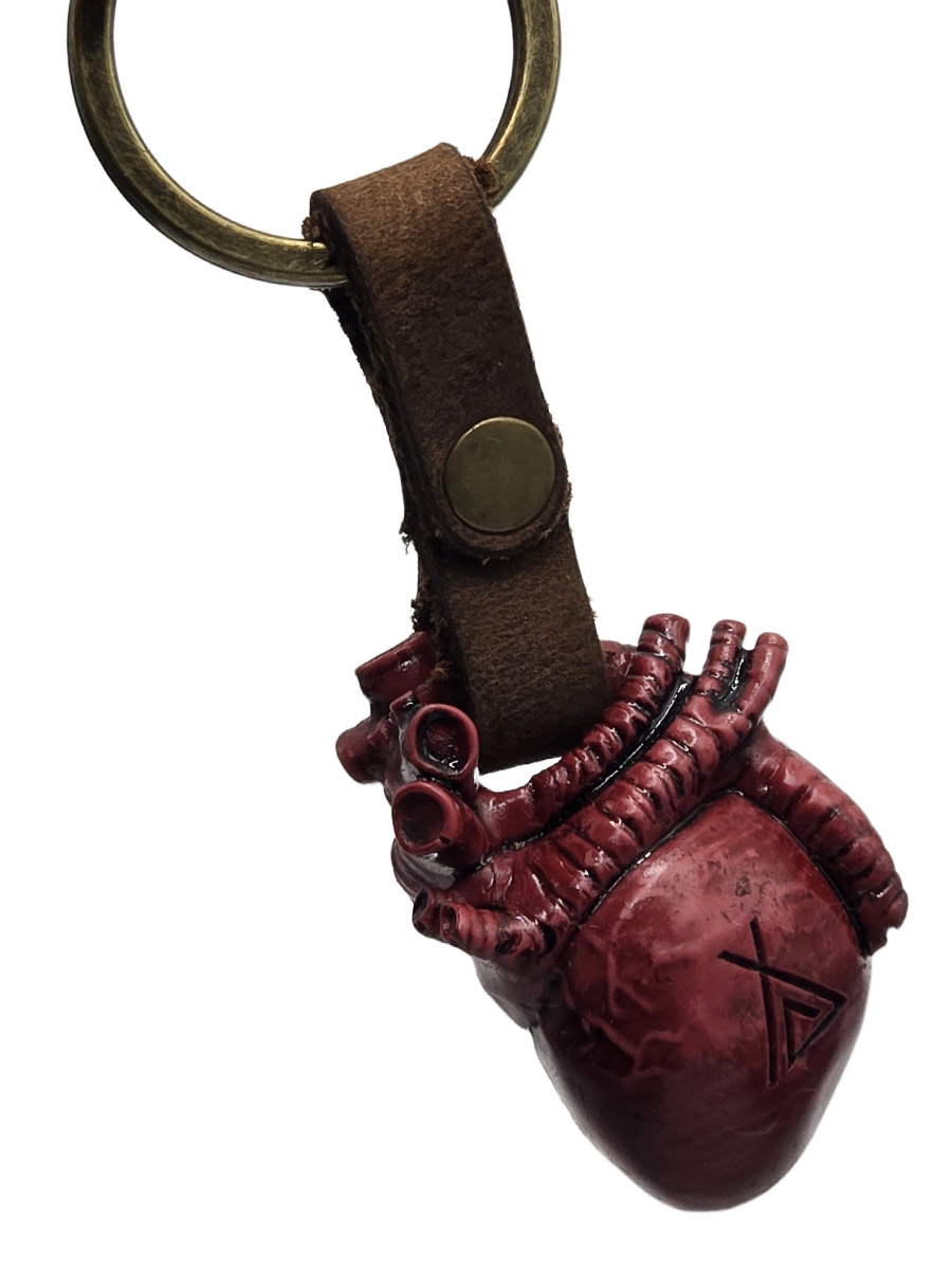 Брелок Сердце Анатомическое - фото 2 - rockbunker.ru