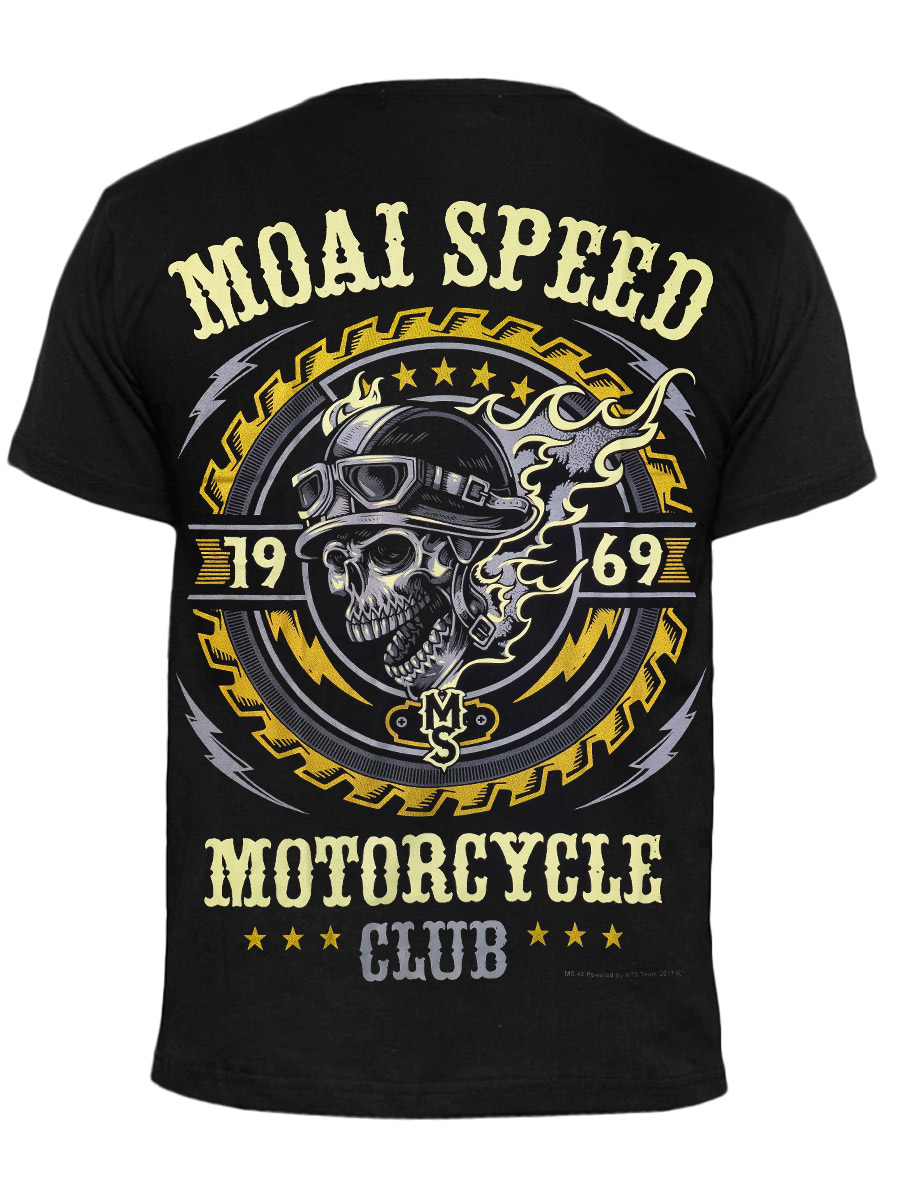 Футболка Moai Speed Motorcycle Club - фото 1 - rockbunker.ru