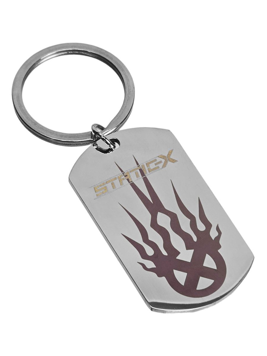 Брелок-жетон RockMerch с гравировкой Static-X - фото 1 - rockbunker.ru