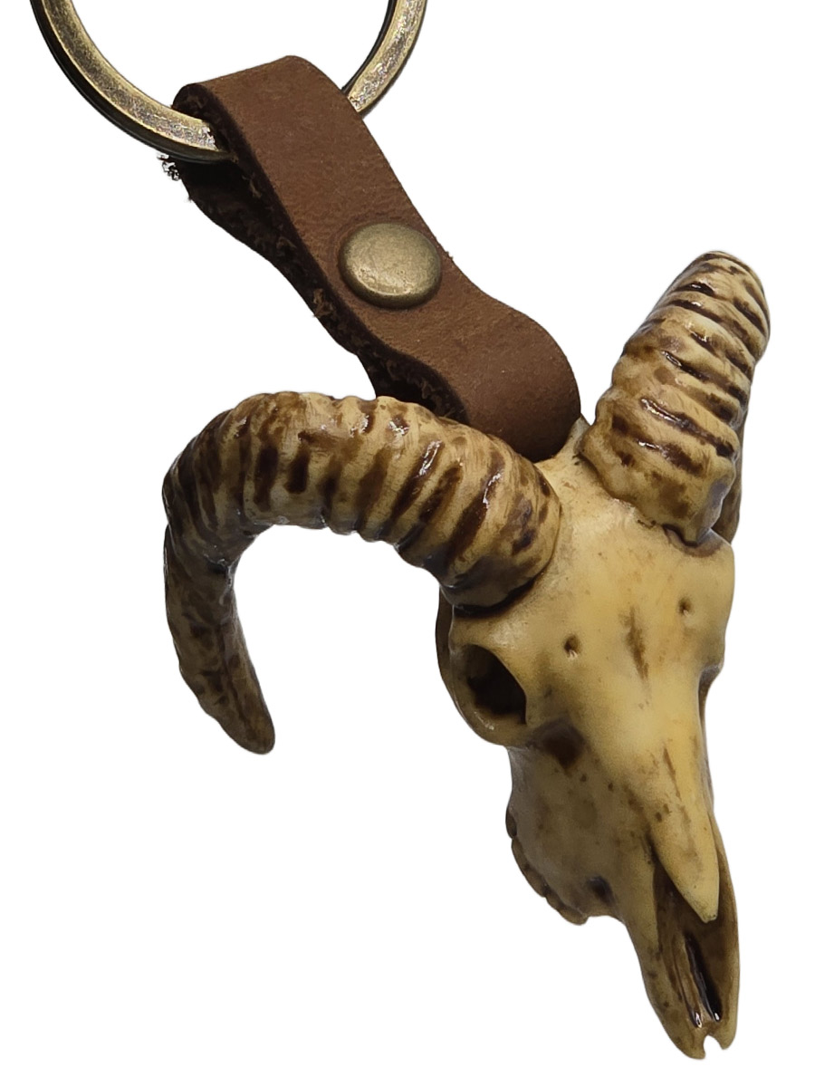 Брелок Череп Барана - фото 1 - rockbunker.ru