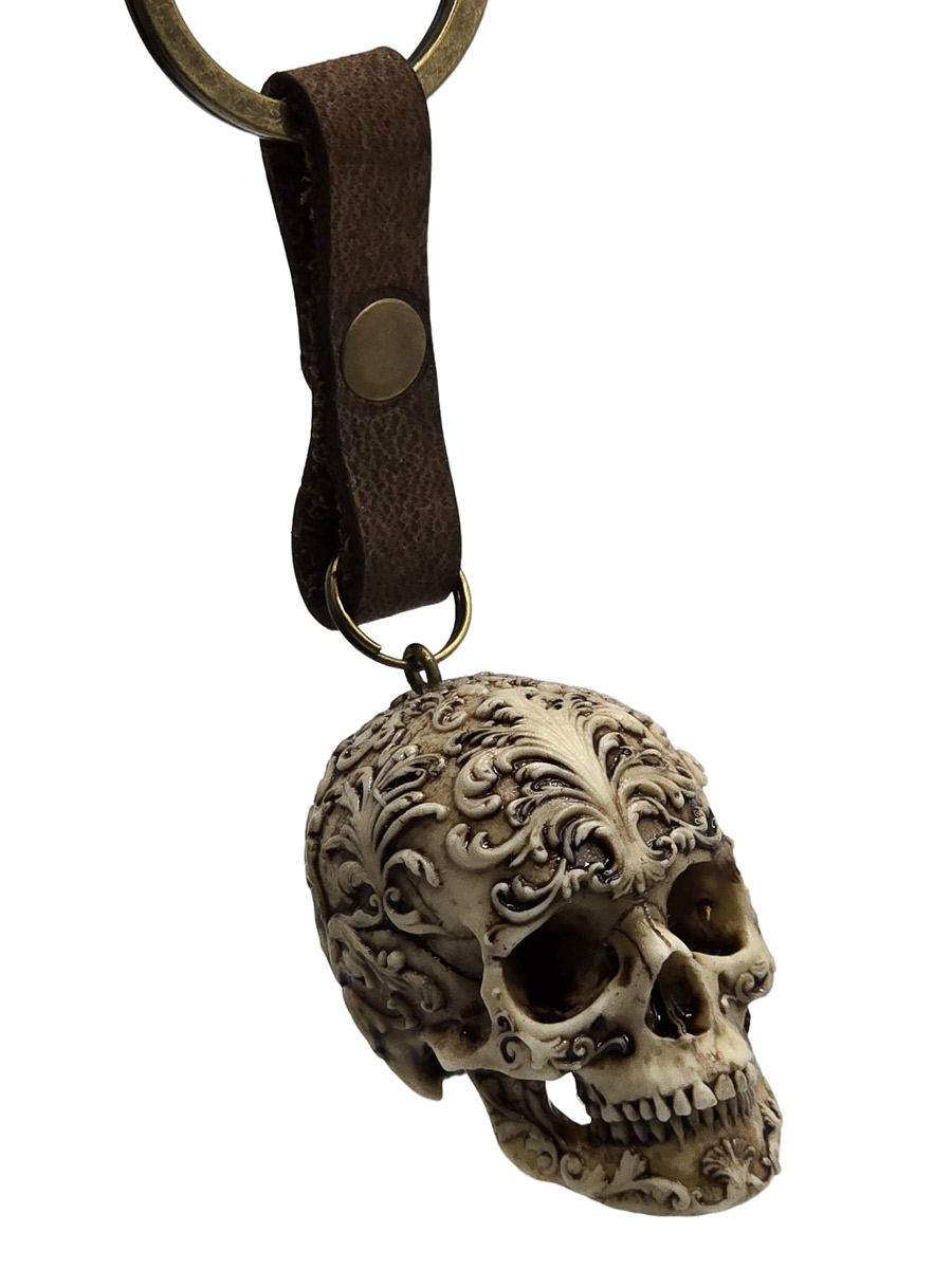 Брелок Череп с Узором - фото 1 - rockbunker.ru