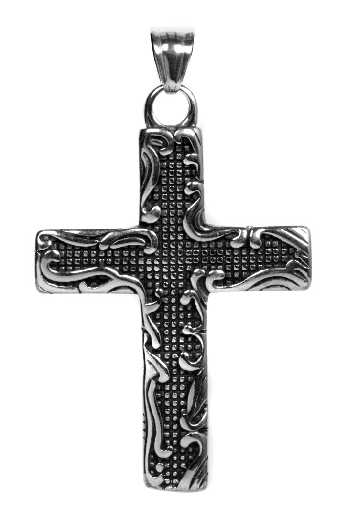 Кулон Крест с орнаментом - фото 1 - rockbunker.ru