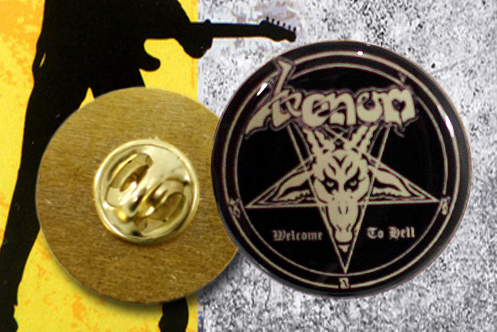 Значок RockMerch Venom печать Бафомета - фото 1 - rockbunker.ru
