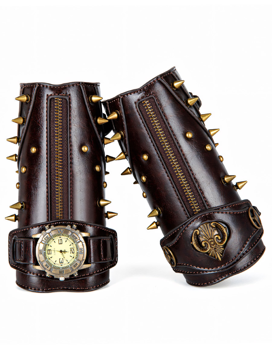 Наруч Стимпанк Парный. Шипы - фото 1 - rockbunker.ru
