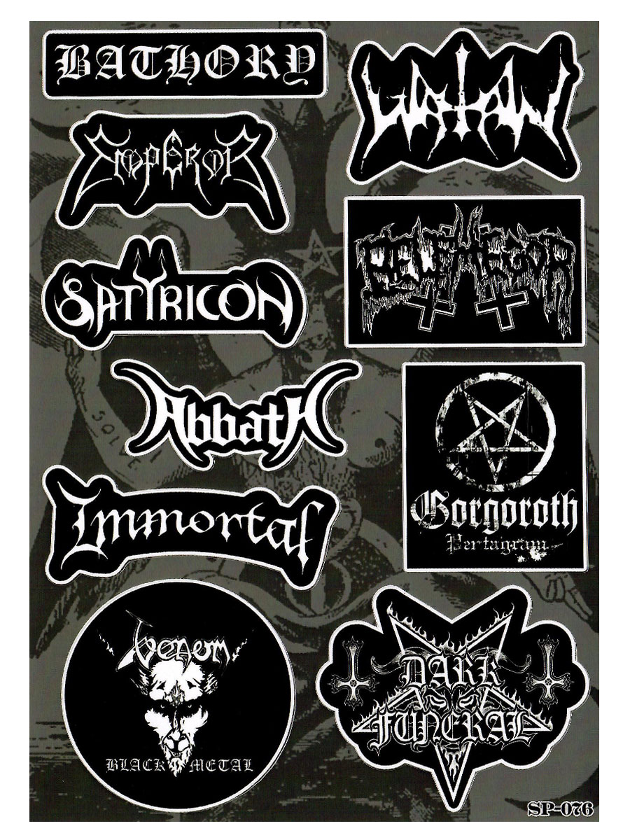 Набор стикеров Black Metal - фото 2 - rockbunker.ru