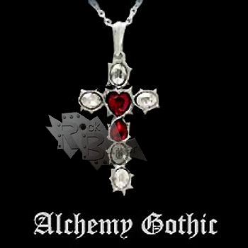 Кулон Alchemy Gothic P537 Passio Crystal Cross - фото 2 - rockbunker.ru