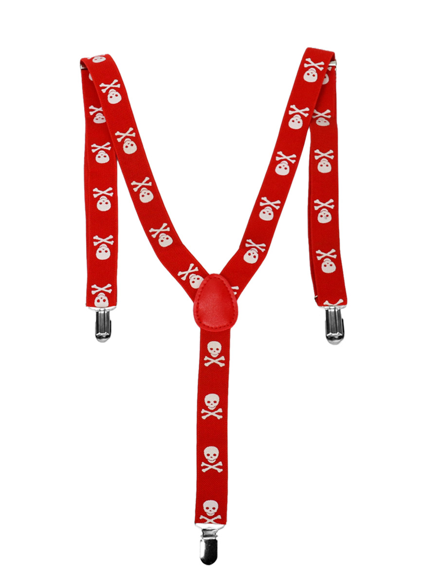 Подтяжки Детские Роджер Красные - фото 1 - rockbunker.ru