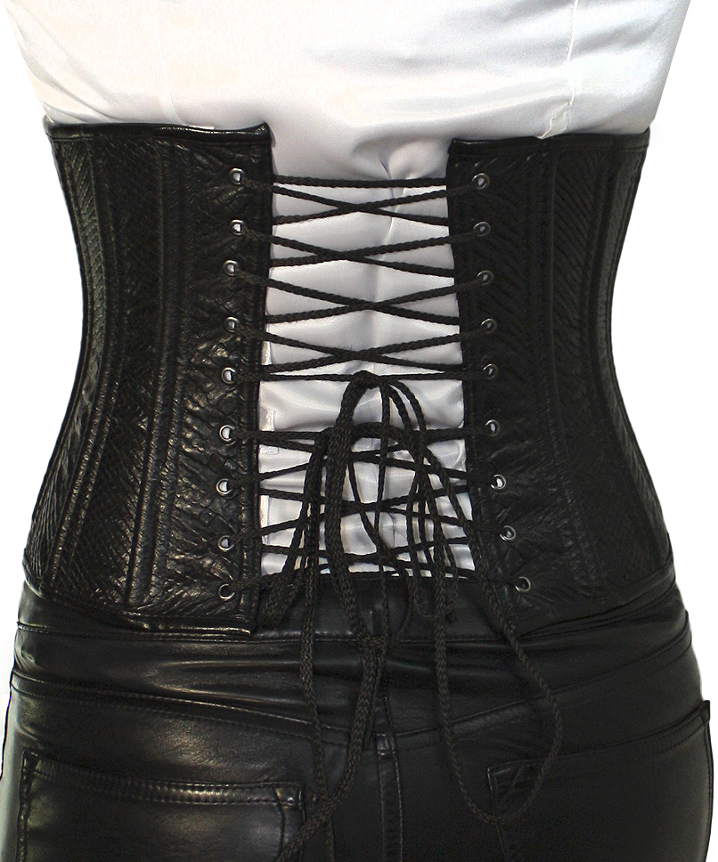 Корсаж кожаный К-10 Крокодил - фото 3 - rockbunker.ru