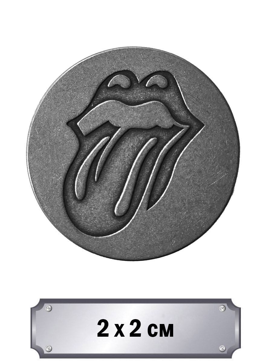 Значок с тиснением The Rolling Stones - фото 1 - rockbunker.ru