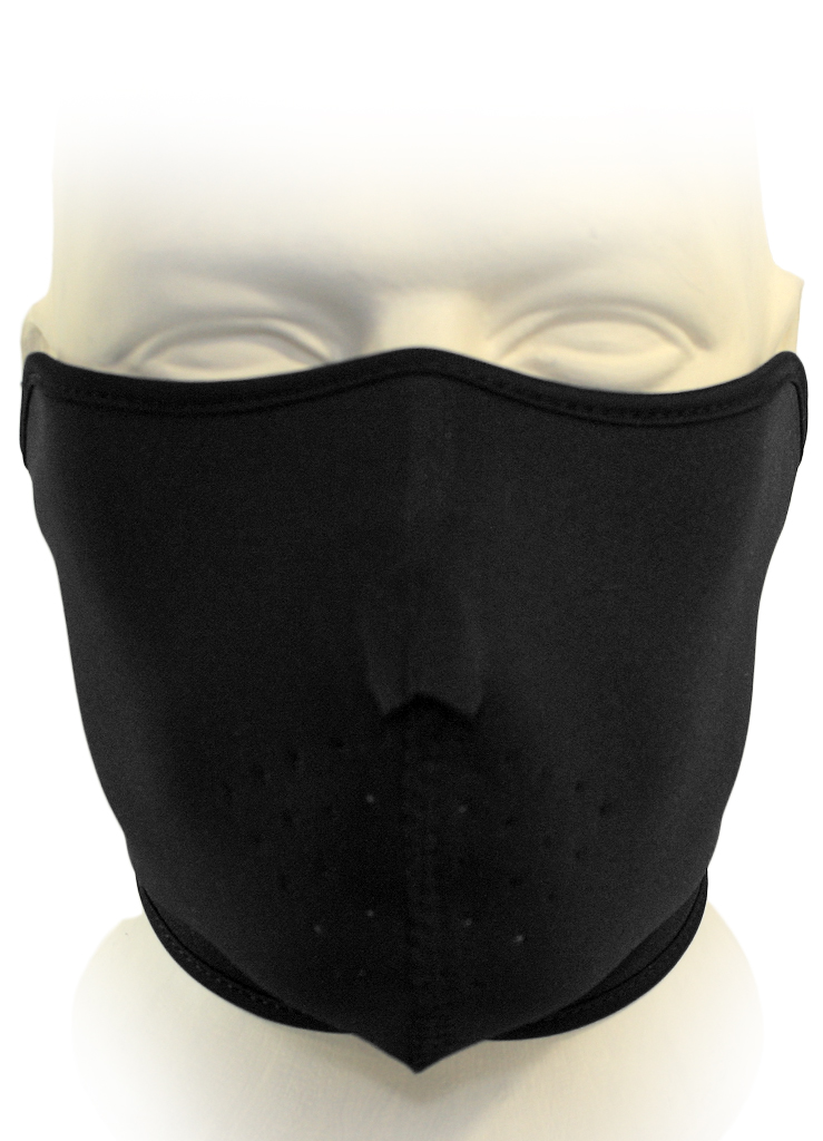 Байкерская маска черная высокая - фото 2 - rockbunker.ru