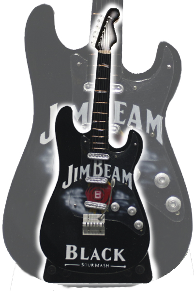 Сувенирная копия гитары Fender Stratocaster Jim Beam - фото 1 - rockbunker.ru